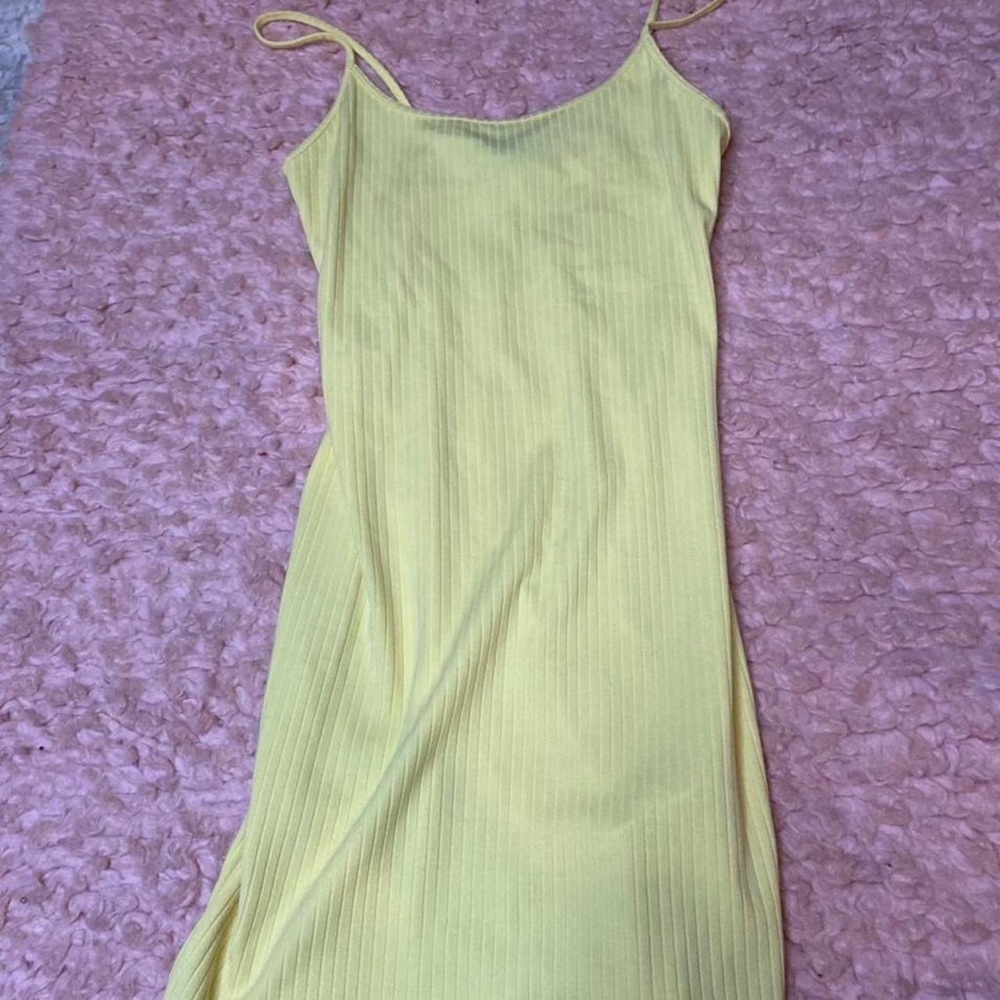 Yellow midi dress